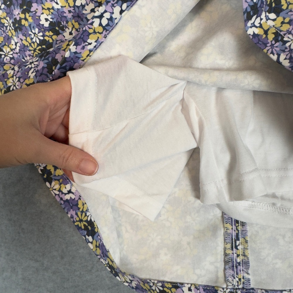 NAPA VALLEY Floral Print Mini Skort Womens 4P Purple Yellow White A Line Y2K - Picture 3 of 9